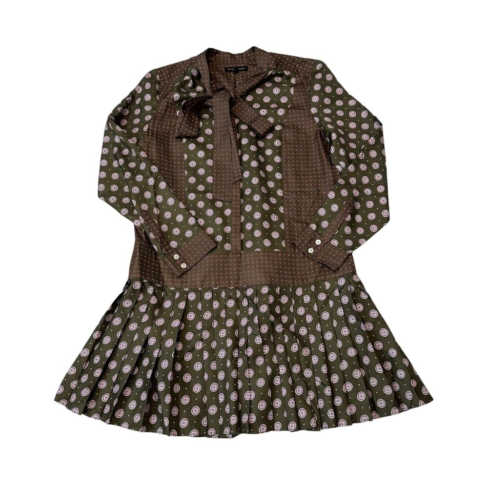 Banana Republic Foulard Silk Bow Dress Size 6
